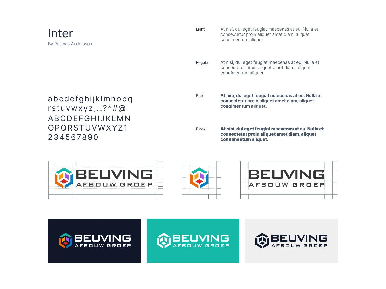 BAG logo en typografie